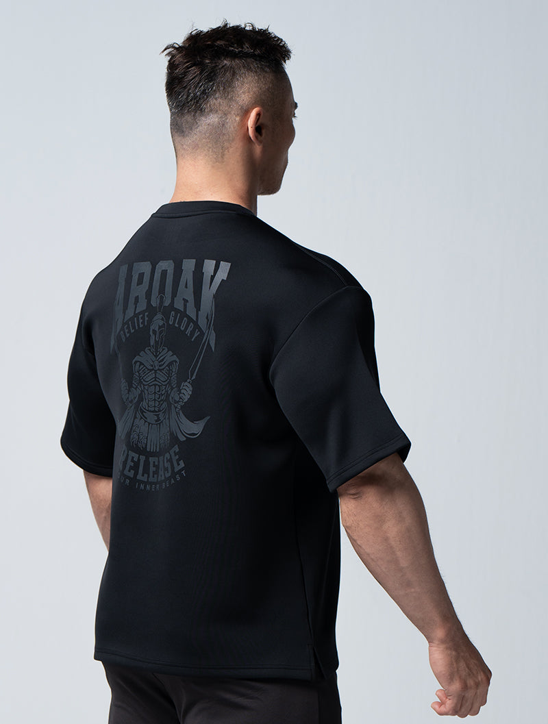 AirFlex™ Roaring Oversized Lachlan Sleeve Top【BLACK